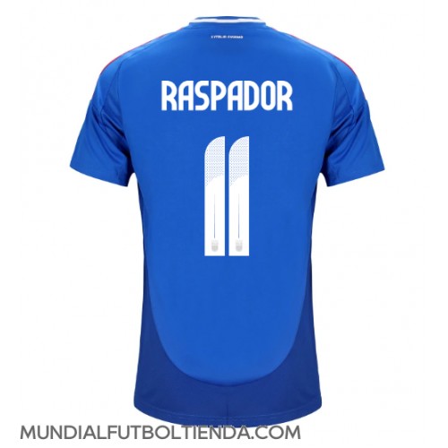 Camiseta Italia Giacomo Raspadori #11 Primera Equipación Replica Eurocopa 2024 mangas cortas